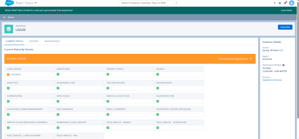 Salesforce Technical Issue Salesforce Outage: Core Services Suffer Performance Issues | Salesforce Ben